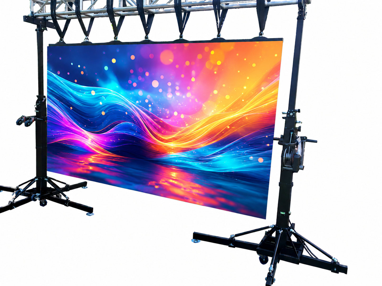Pack mur LED 10m2 - 40 dalles en suspension sur structure